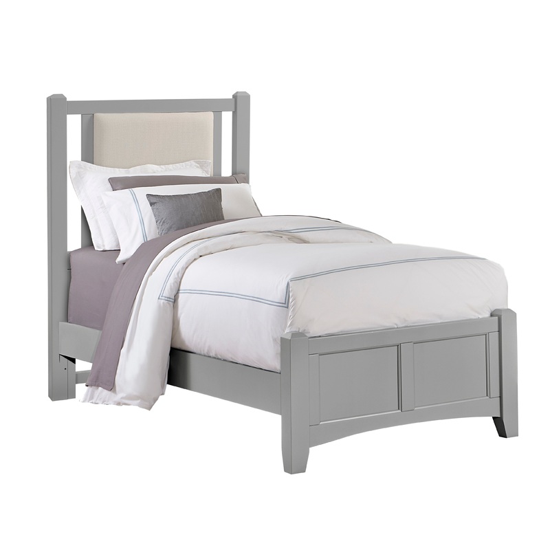 Bonanza – Linen Upholstered Bed With Mansion Footboard