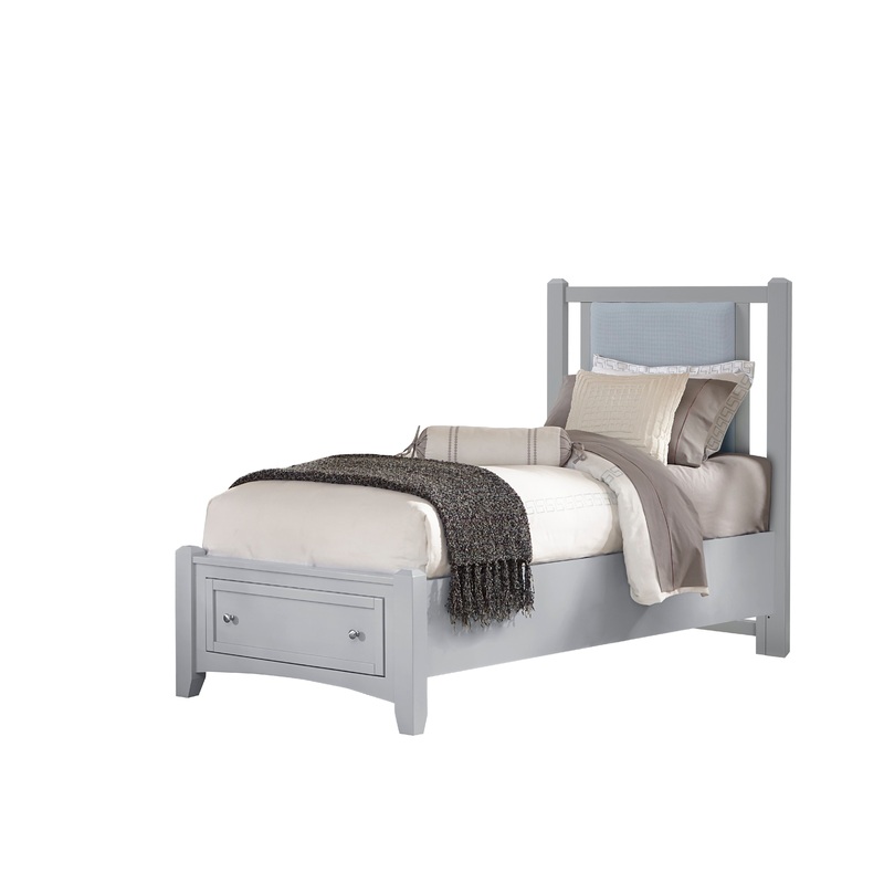 Bonanza – Ocean Blue Linen Upholstered Bed With Storage Footboard