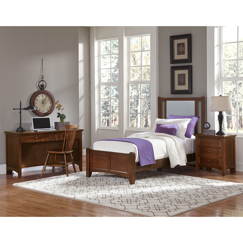 Bonanza – Ocean Blue Upholstered Bed With Mansion Footboard