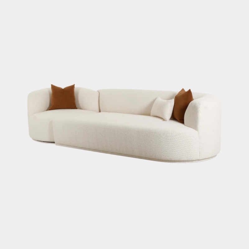 Fickle Cream Boucle 2 – Piece Modular Sofa