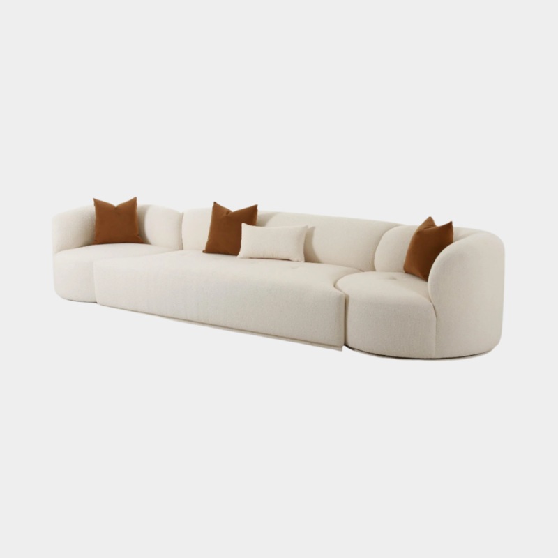 Fickle Cream Boucle 3 – Piece Modular Sofa