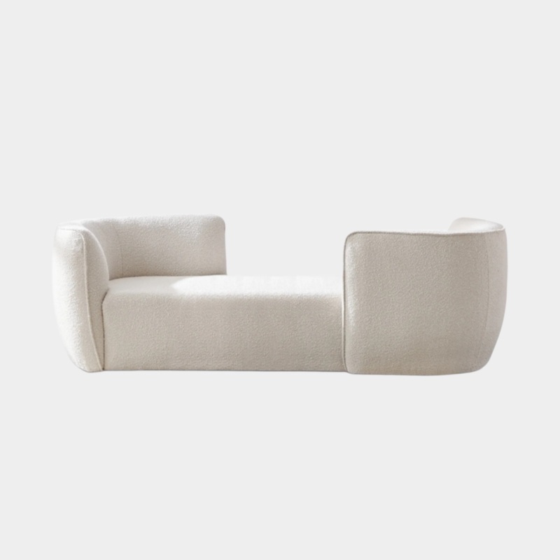 Hilton Boucle Fabric Chaise Lounge