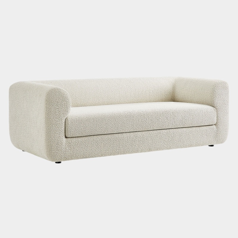 Leif 89″ Boucle Upholstered Sofa in Pearl