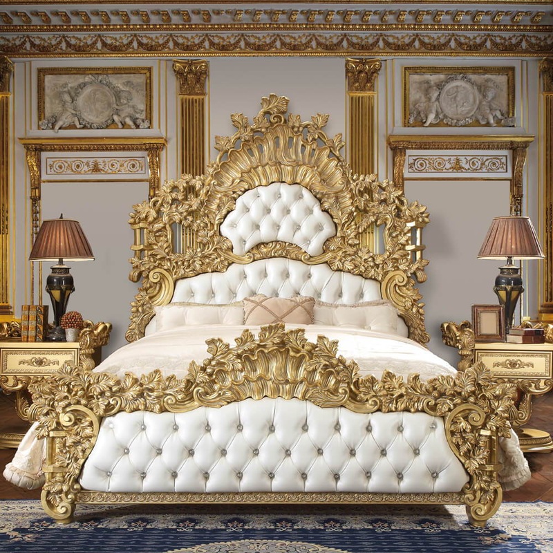 HD-8086 – Eastern King Bed – Bright Gold