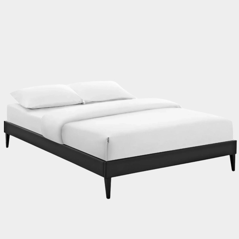Sharon Fabric Bed Frame with Squared Tapered Legs