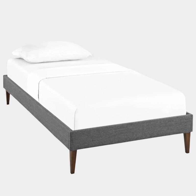 Tessie Fabric Bed Frame with Squared Tapered Legs