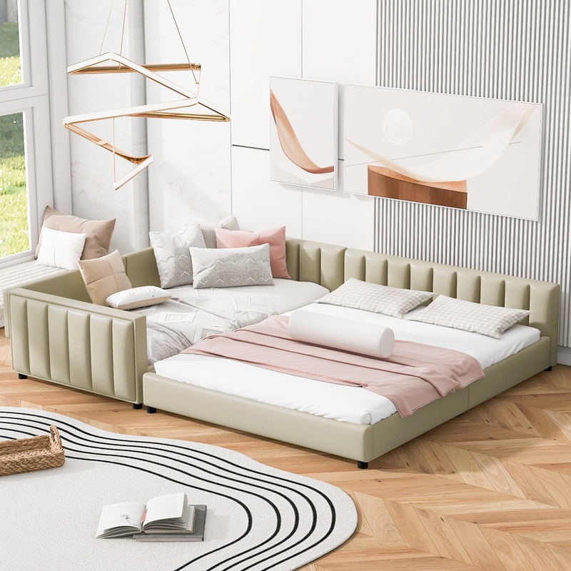 Upholstered Platform Bed, Mother & Child Bed