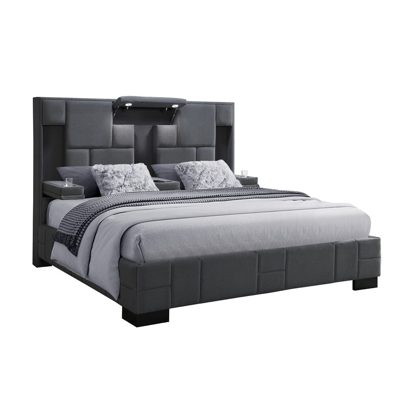 Yaris – Contemporary Bed With Wireless Charging And LED Lights