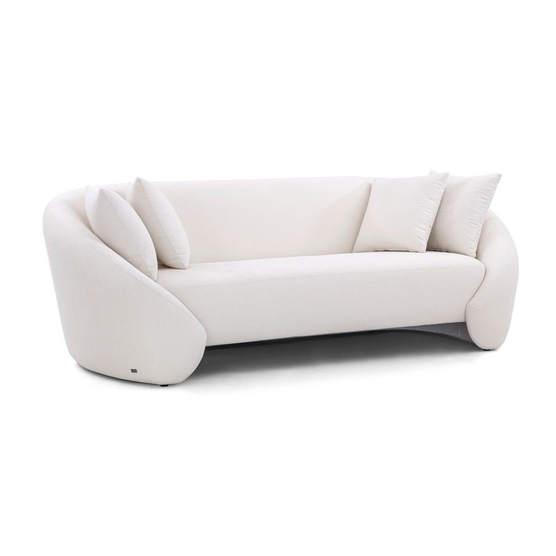 BOWED 4 Seats Sofa in Ivory fabric