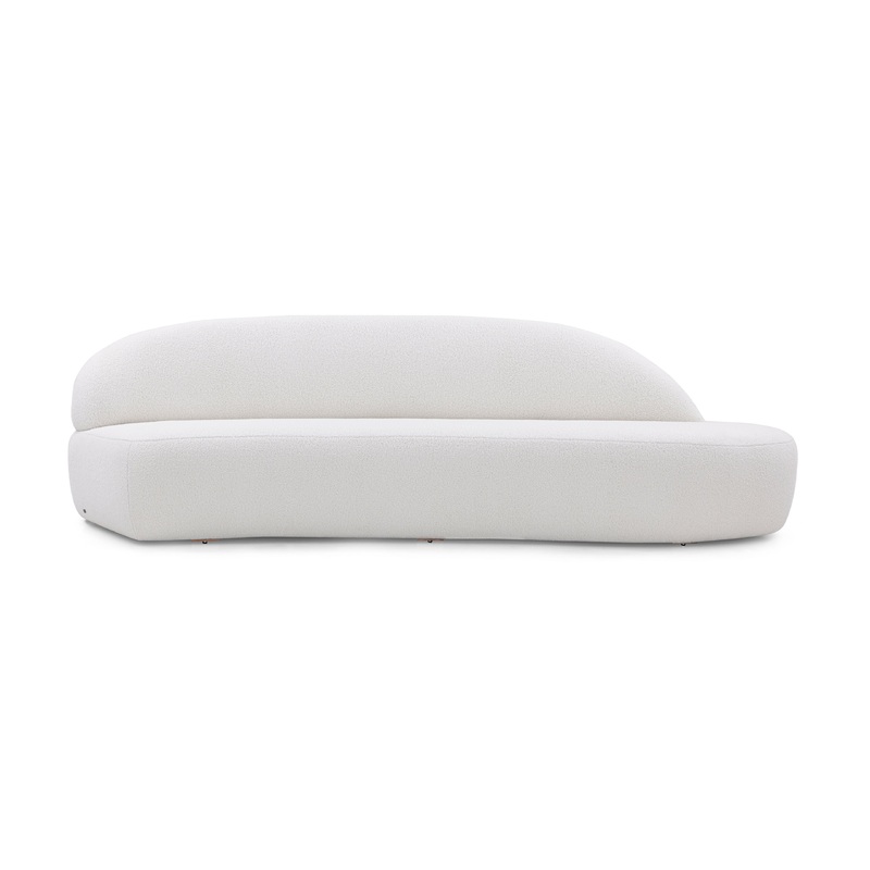 RUY Sofa in Off-White Boucle fabric 110″ Left Side