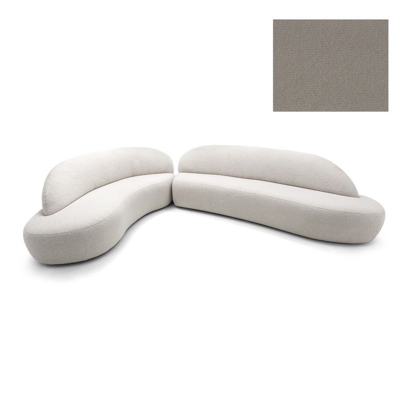 RUY Sofa in Taupe fabric 110″ Left Side