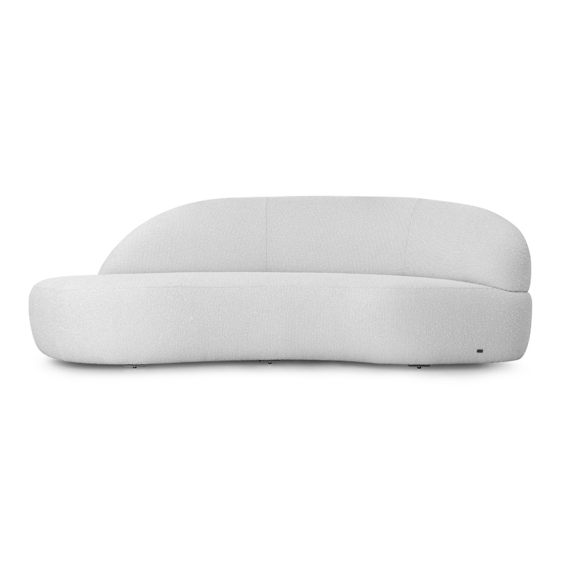 RUY Sofa in White fabric 98″ Right Side
