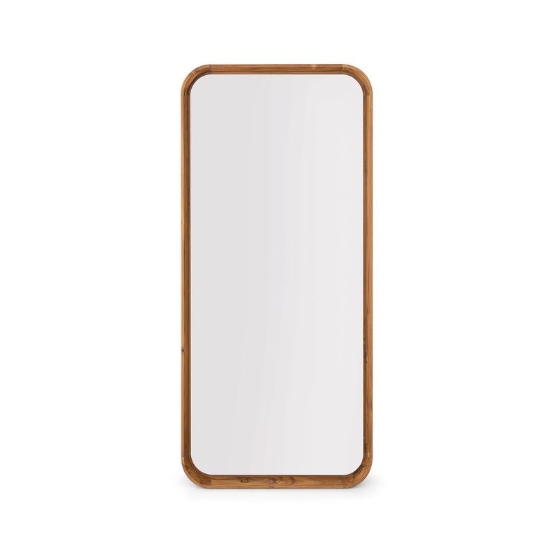 SERENUS Mirror 1 Piece in Teak and Bronze Mirror