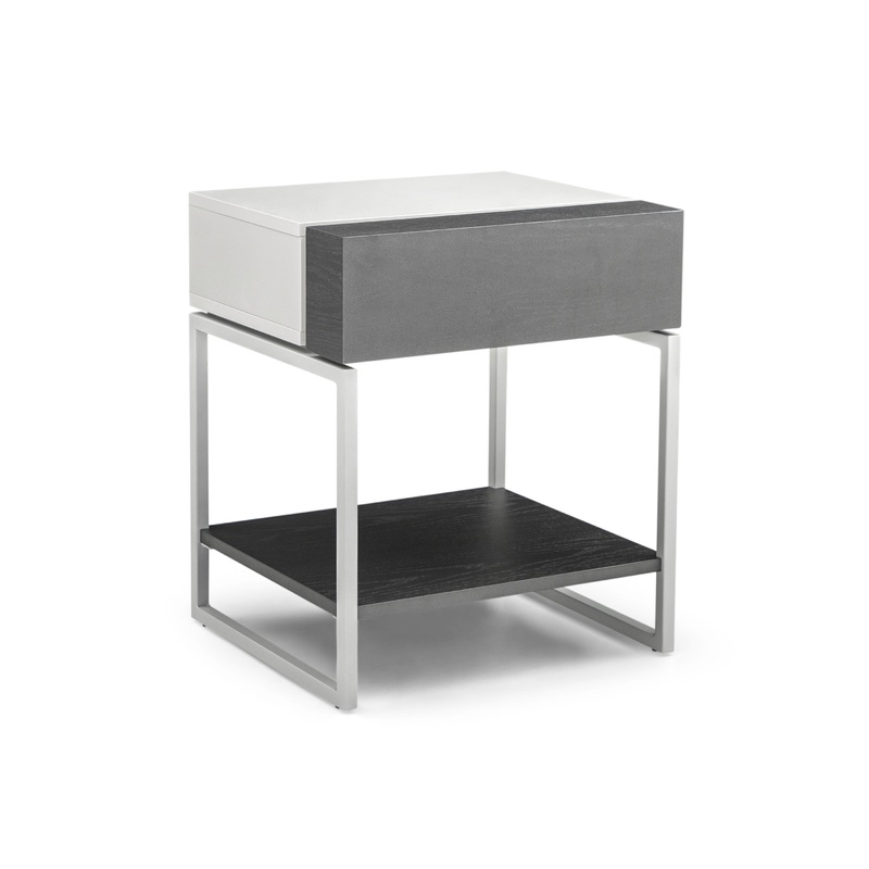 TALLO Nightstand in Graphite and Off White