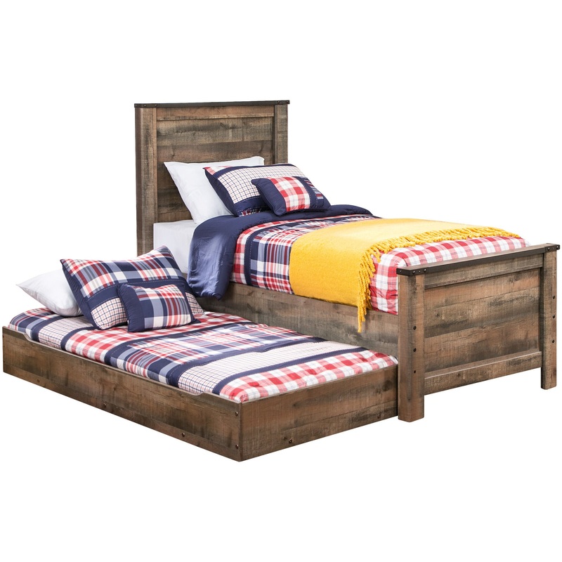 Trinell Panel Bed with Twin Trundle