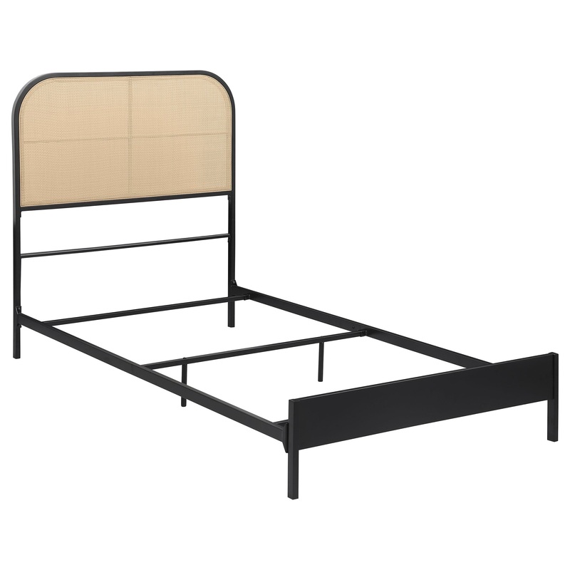 Coaster Furniture Amherst 360351T Radio Weave Rattan Metal Full Bed – Black