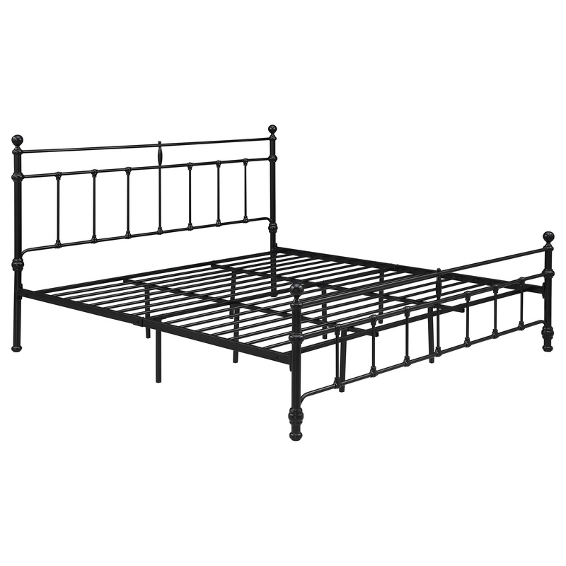 Coaster Furniture Novak 316001KE 48-inch Metal Eastern King Open Frame Bed – Matte Black
