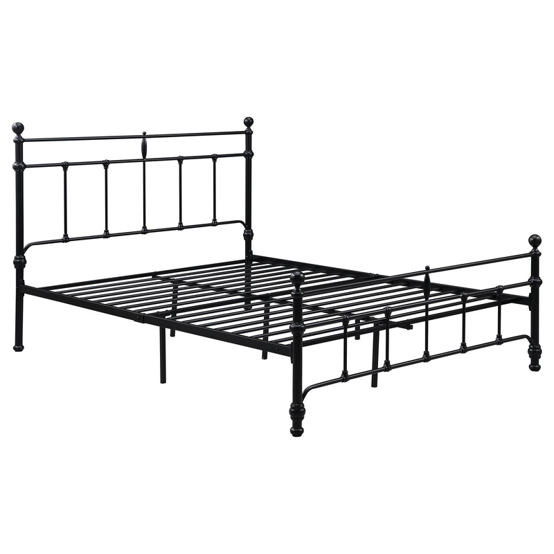 Coaster Furniture Novak 316001Q 48-inch Metal Queen Open Frame Bed – Matte Black