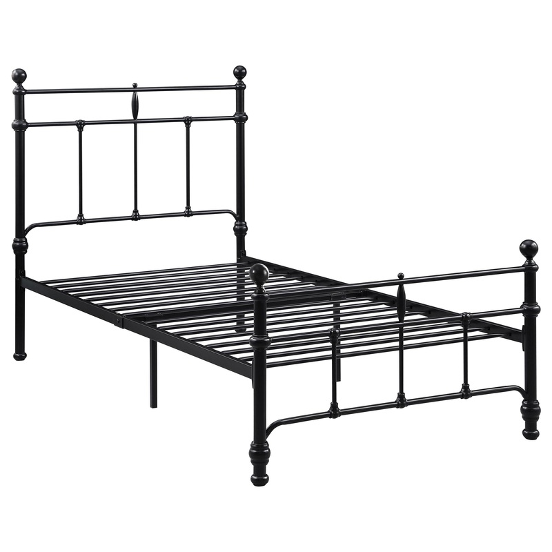 Coaster Furniture Novak 316001T 48-inch Metal Twin Open Frame Bed – Matte Black
