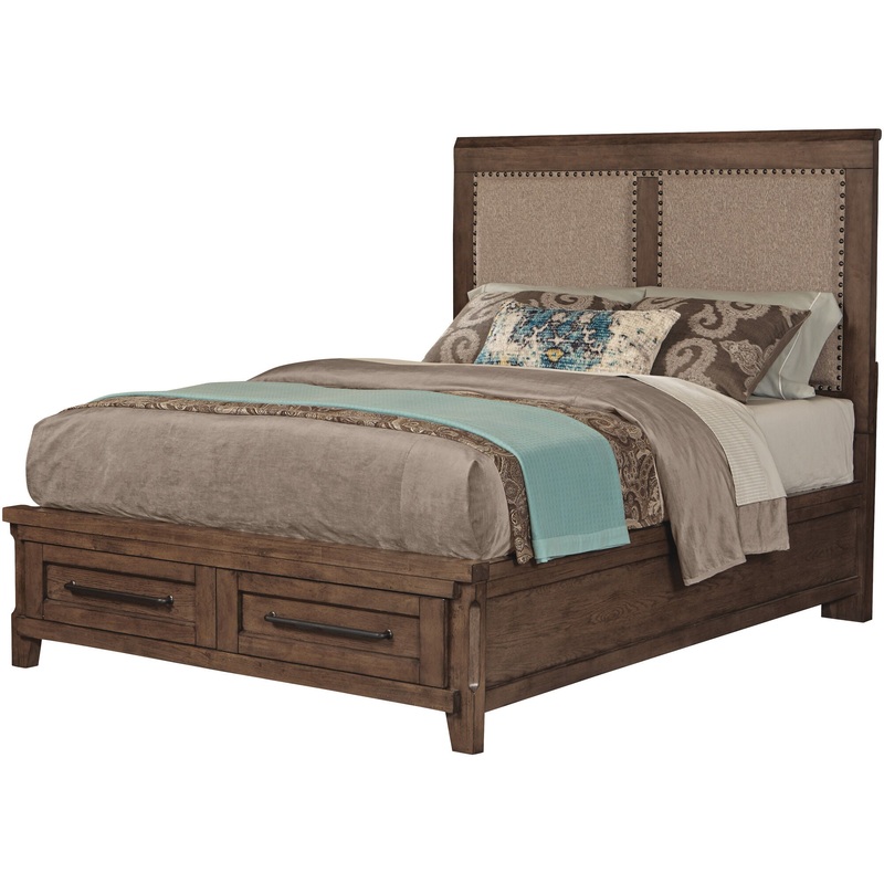Patches Upholstered Storage Bed