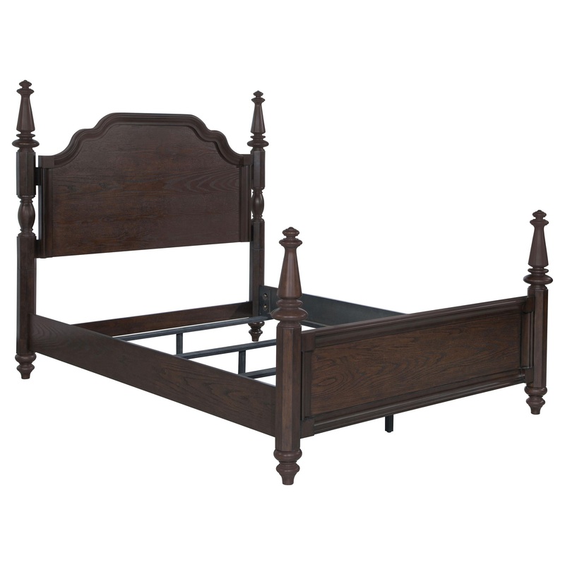 Coaster Furniture Andover 223631Q 63-inch Four Poster Queen Bed – Dark Oak