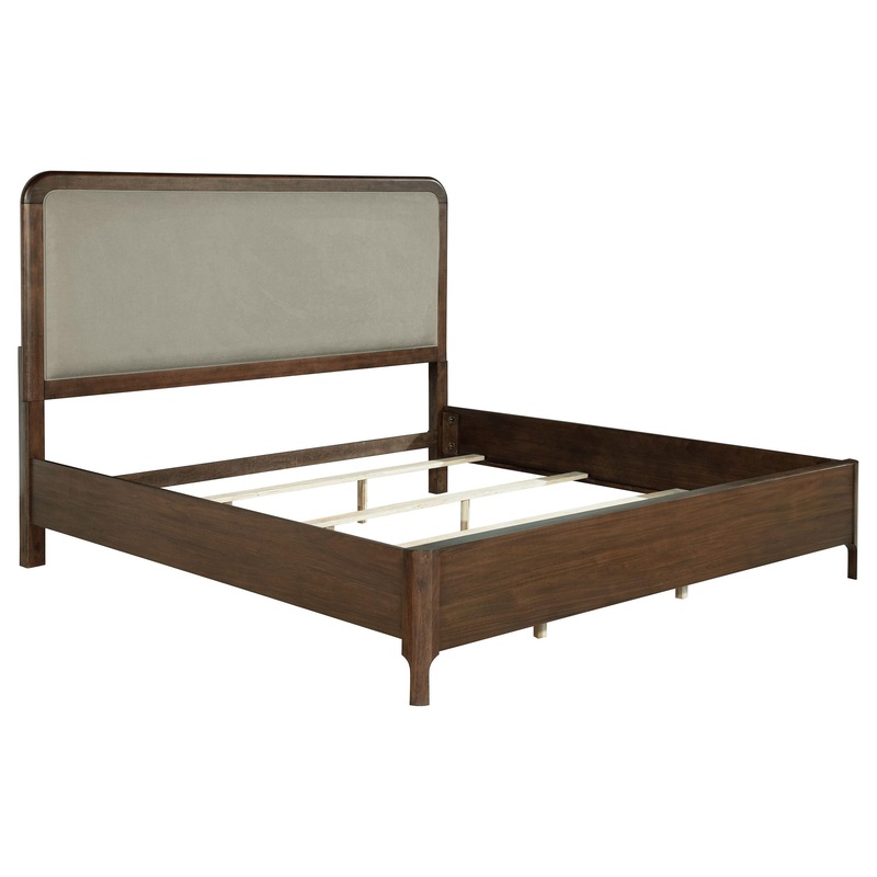 Coaster Furniture Maderia 223321Q 57-inch Upholstered Queen Panel Bed – Walnut