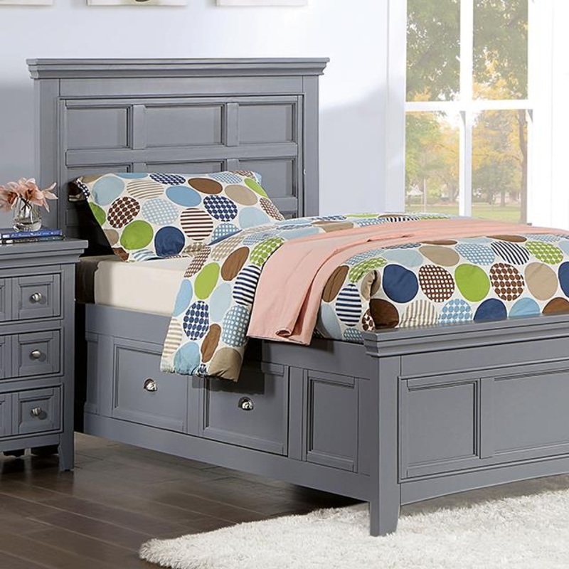 Furniture of America Castlile CM7413GY-T Twin Bed
