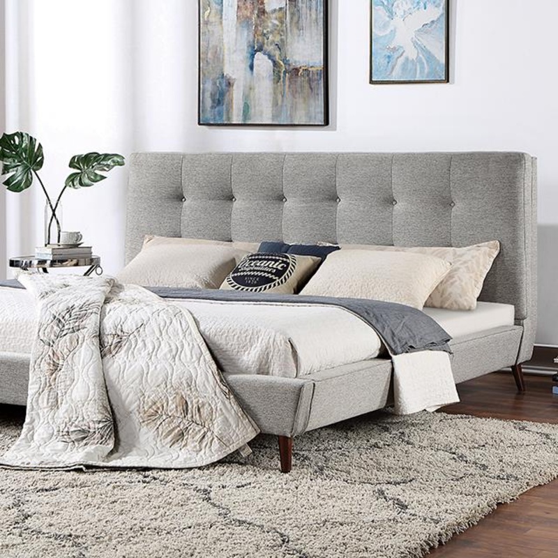 Furniture of America Leomin CM7241GY-EK King Bed
