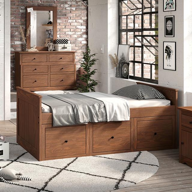 Furniture of America Marinos AM-BK304MH Twin Captain Bed