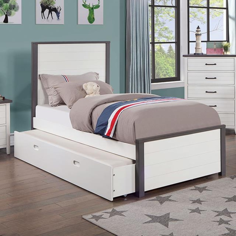 Furniture of America Priam CM7467WH-T Twin Bed