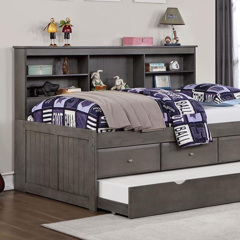 Furniture of America Tibalt FOA7466GY-F Full Bed w/ Trundle