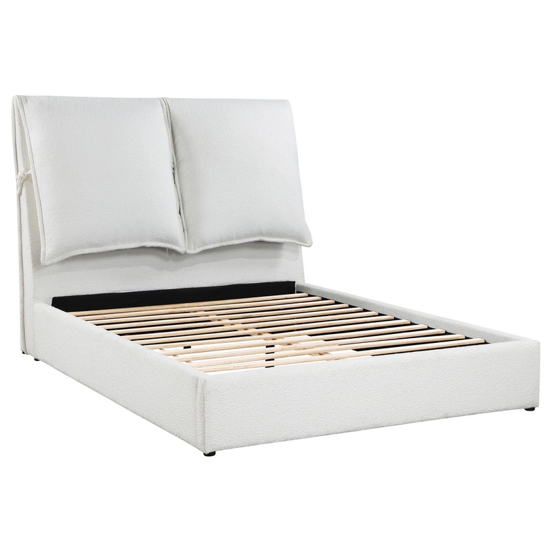 Coaster Furniture Gwendoline 306040Q Upholstered Queen Panel Bed – White