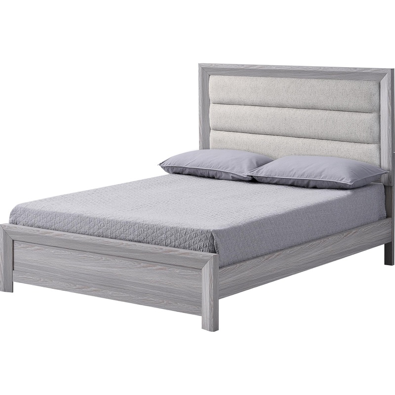 Crown Mark Adelaide B6710-F Full Upholstered Bed – Driftwood