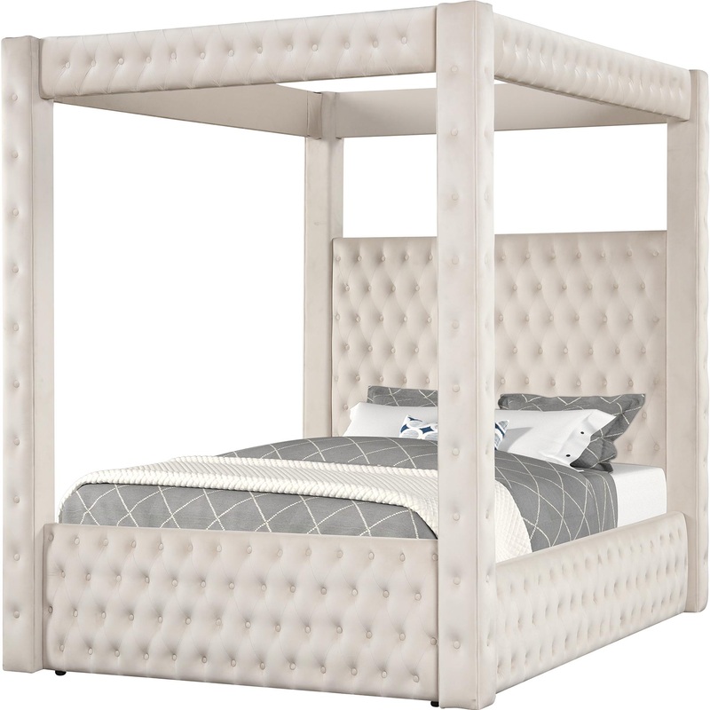 Crown Mark Annabelle 5114IV-Q Queen Canopy Bed – Ivy