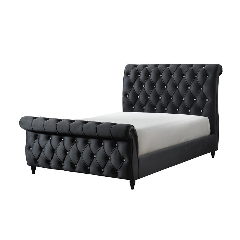 Crown Mark Kyrie 5101BK-Q Queen Sleigh Bed