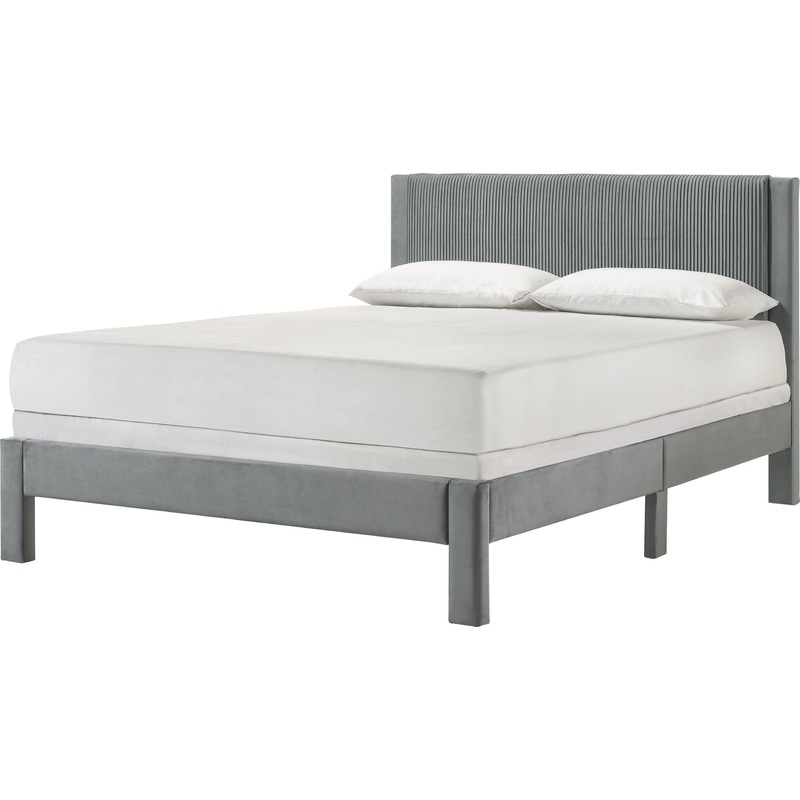 Crown Mark Lucia 5097LG-Q Queen Bed – Light Grey