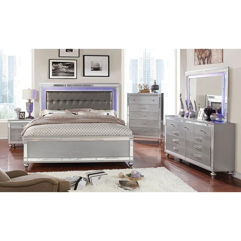 Furniture of America Brachium CM7977SV-EK-BED E.King Bed