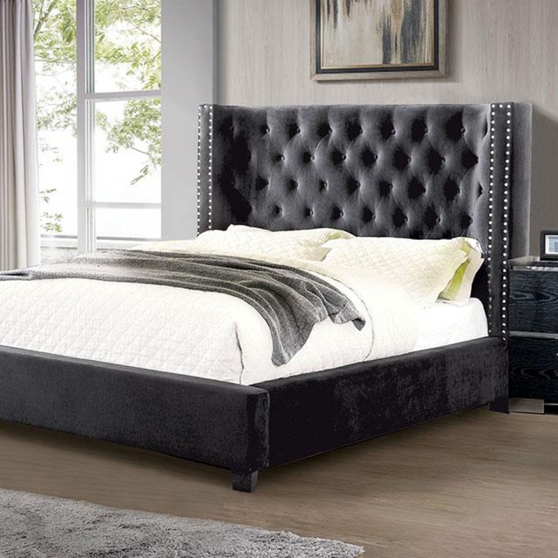 Furniture of America Cayla CM7779DG-CK-BED Cal.King Bed