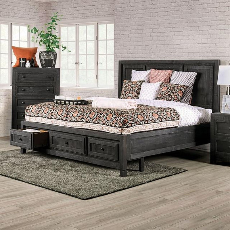 Furniture of America Oakridge EM7074DG-EK-BED E.King Bed