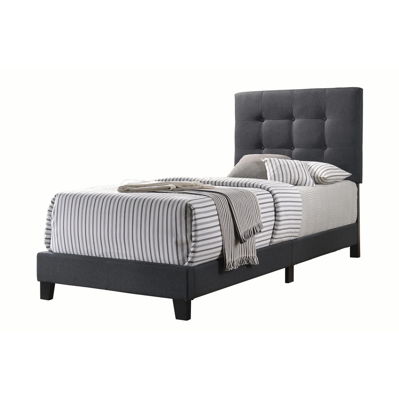 Coaster Furniture Mapes 305746T Upholstered Twin Panel Bed – Charcoal