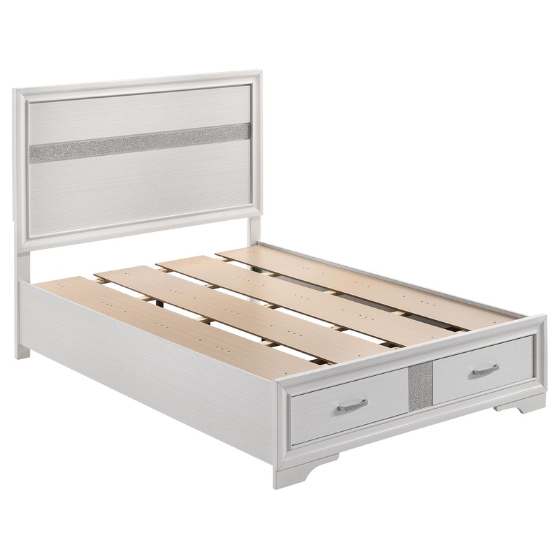 Coaster Furniture Miranda 205111F 51-inch Wood Full Storage Panel Bed – White
