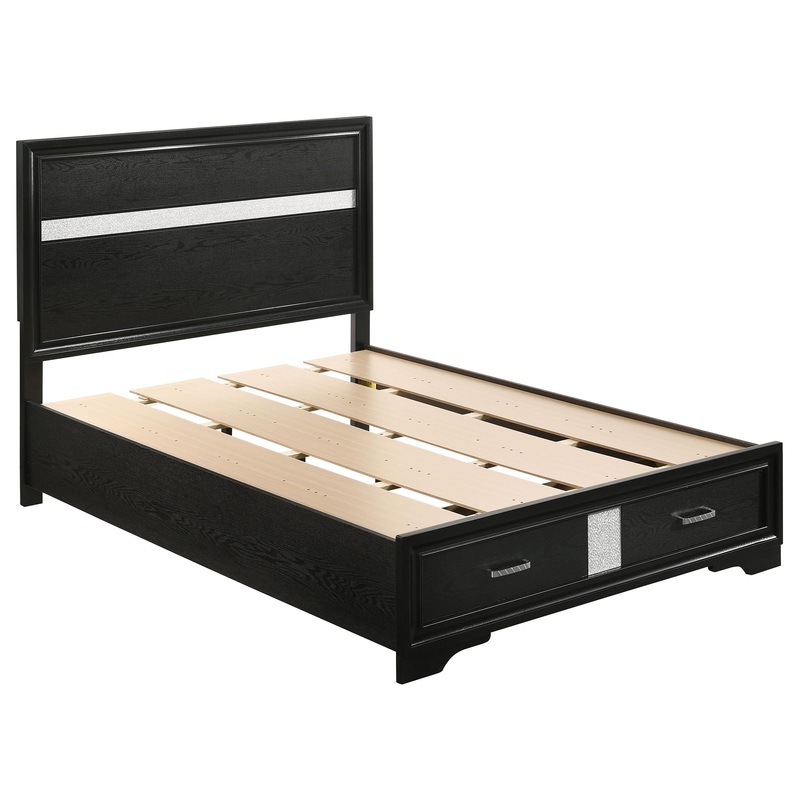 Coaster Furniture Miranda 206361F 51-inch Wood Full Storage Panel Bed – Black