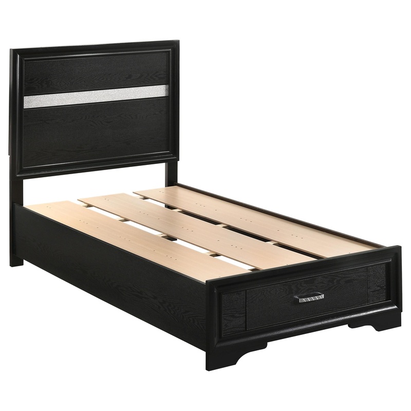 Coaster Furniture Miranda 206361T 51-inch Wood Twin Storage Panel Bed – Black