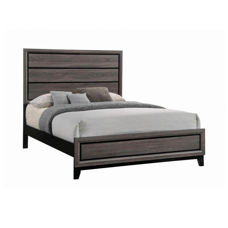 Coaster Furniture Watson 212421F Wood Full Panel Bed – Grey Oak
