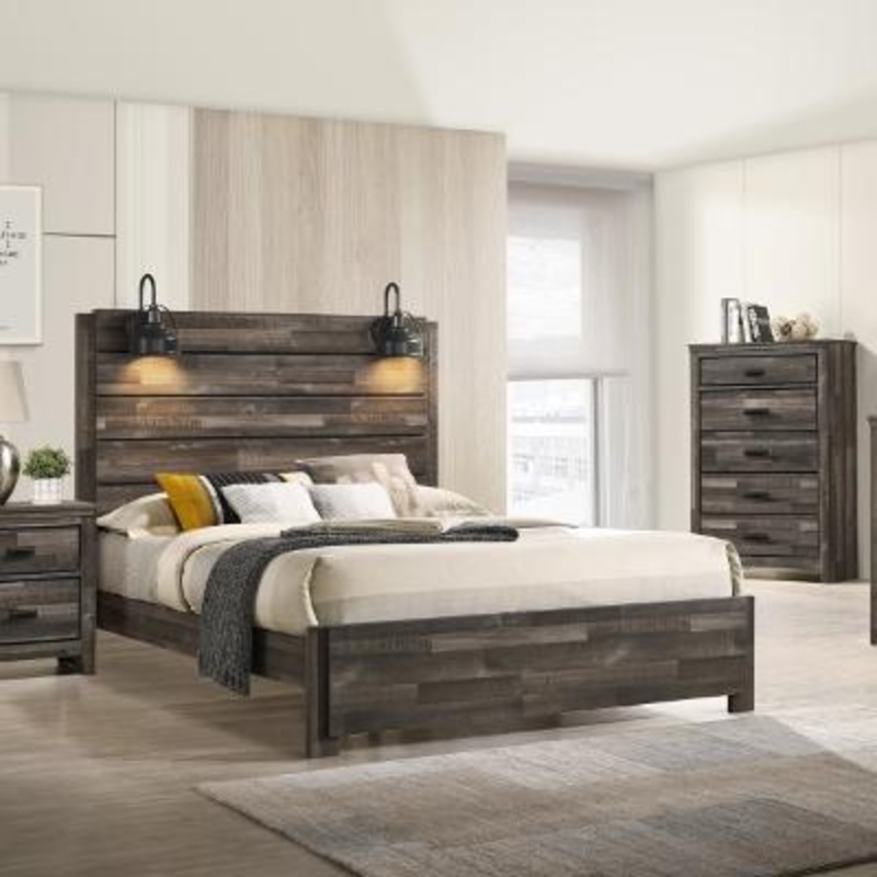 Crown Mark Carter B6800-F-BED Full Panel Bed in One Box