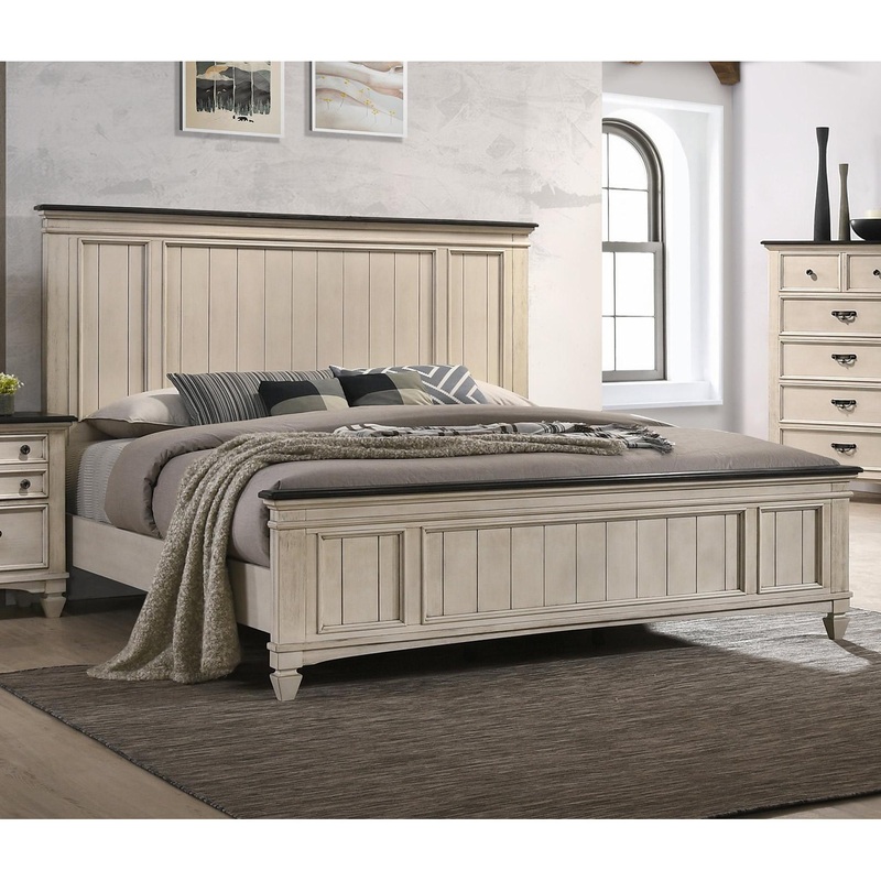 Crown Mark Sawyer King Panel Bed B9100-K-HBFB/B9100-KQ-RAIL
