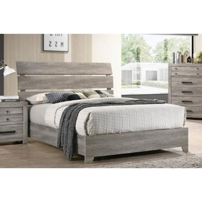 Crown Mark Tundra Queen Panel Bed B5520-Q-HBFB/B5520-KQ-RAIL
