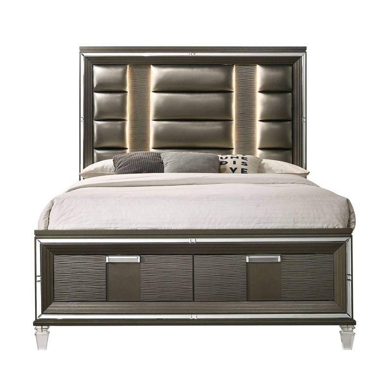 Elements International Twenty Nine Queen Platform Bed with Storage TN600QB
