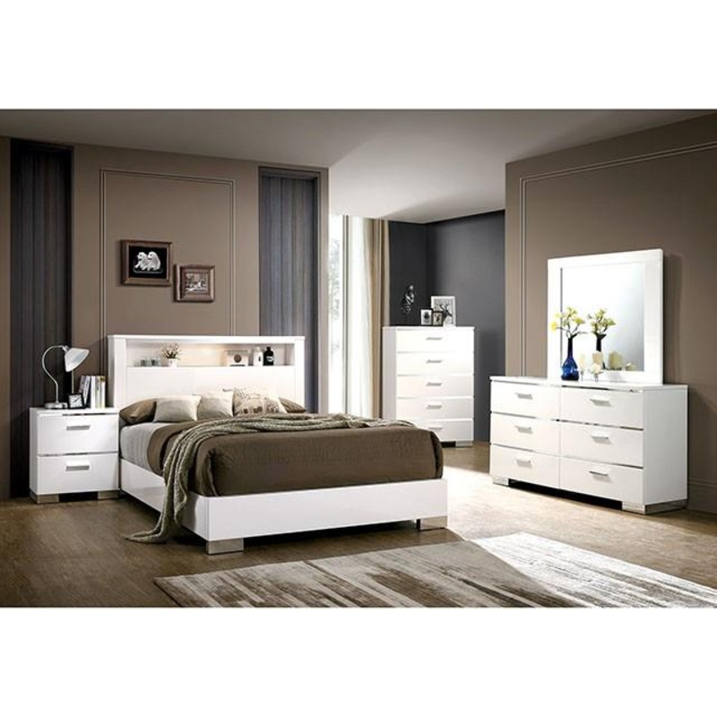 Furniture of America Carlie CM7049WH-EK-BED E.King Bed