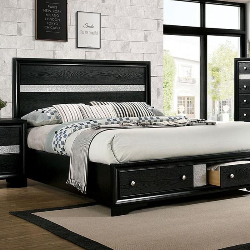 Furniture of America Chrissy CM7552BK-EK-BED E.King Bed